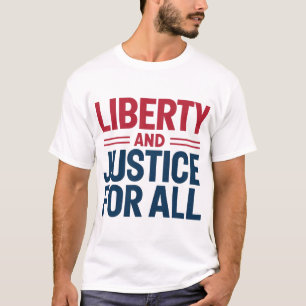 Kühne Freiheit und Gerechtigkeit: Amerikaner T-Shirt