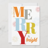 kühne, fröhliche und helle Weihnachtskarte Feiertagskarte (Vorderseite)