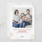 kühne, fröhliche und helle Weihnachtskarte Feiertagskarte (Rückseite)