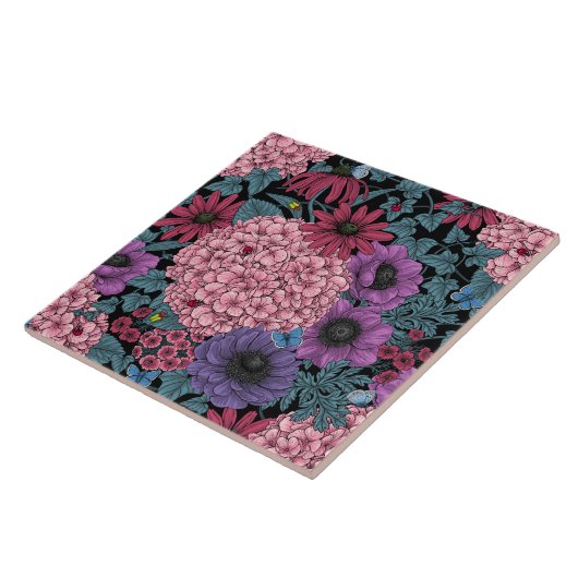 Kühne Gartenfloralen Fliese (Seite)