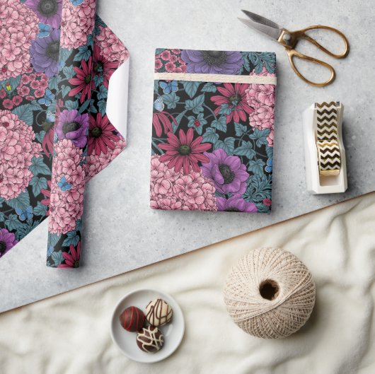 Kühne Gartenfloralen Geschenkpapier (Basteln)