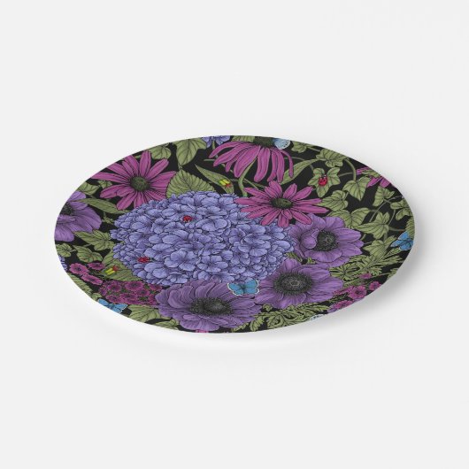 Kühne Gartenfloralen Pappteller (Schrägansicht)