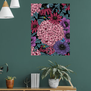 Kühne Gartenfloralen Poster