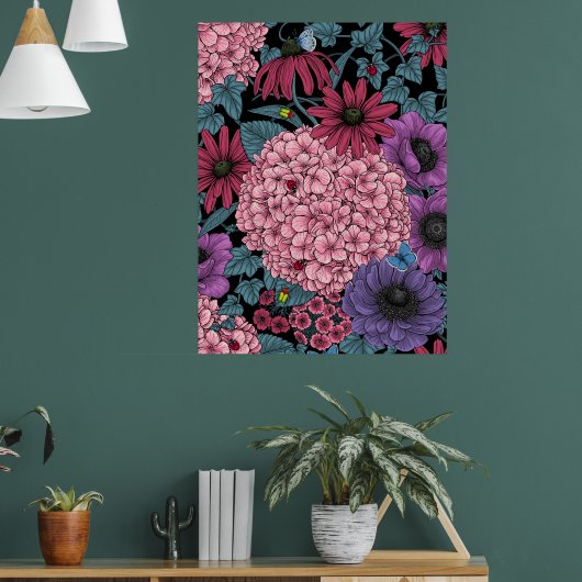 Kühne Gartenfloralen Poster (Wohnzimmer 1)