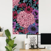 Kühne Gartenfloralen Poster (Heimbüro)