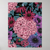 Kühne Gartenfloralen Poster (Vorne)
