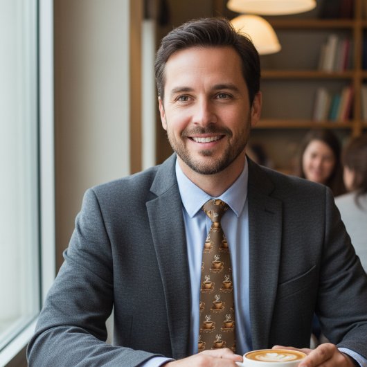 Kühne gebrüht - Kaffeecup Muster Krawatte