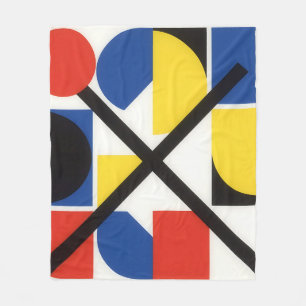 Kühne geometrische Bauhaus-Suprematistische Kunst Fleecedecke