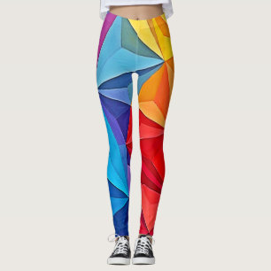 Kühne geometrische Prismen-Abstrakte Kunst Leggings