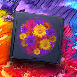 Kühne Girly Hippie Blume Cool Spaß Girly Achtzig Runder Aufkleber