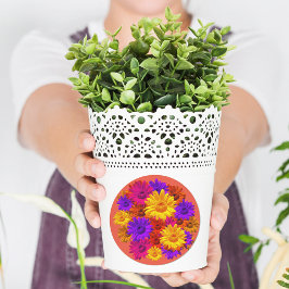 Kühne Girly Hippie Blume Cool Spaß Girly Achtzig Runder Aufkleber