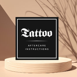 Kühne gotische Stil Tattoo Aftercare Instructions Quadratische Visitenkarte