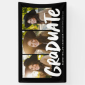 Kühne graduierte moderne drei Foto schwarzen Absch Banner (Vertikal)