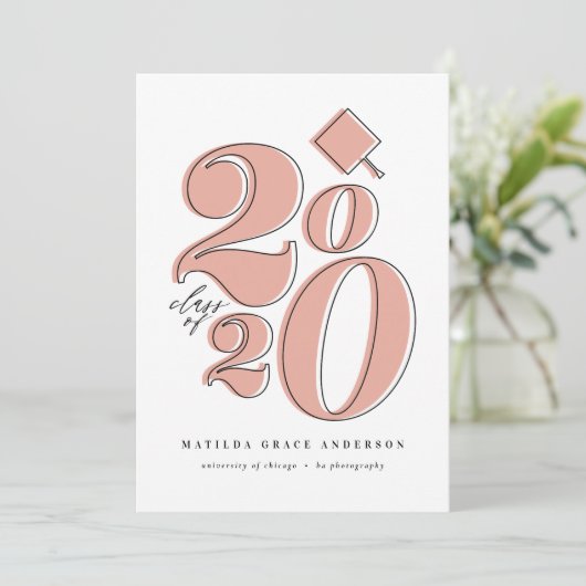 Kühne Grafikklasse der Ankündigung des Abschlusses (Stehend Vorderseite)