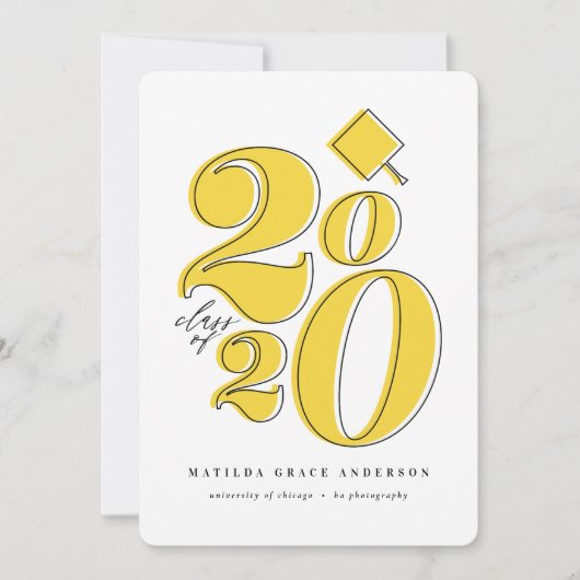 Kühne Grafikklasse der Ankündigung des Abschlusses (Vorderseite)