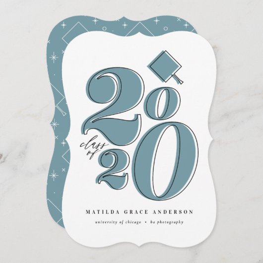 Kühne Grafikklasse der Ankündigung des Abschlusses (Vorne/Hinten)