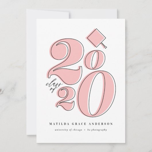 Kühne Grafikklasse der Ankündigung des Abschlusses (Vorderseite)