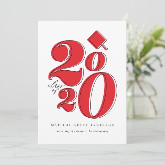 Kühne Grafikklasse der Ankündigung des Abschlusses (Stehend Vorderseite)