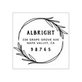 Kühne handGezeichnet botanische Kranke-Rücksendead Gummistempel (Prägung)