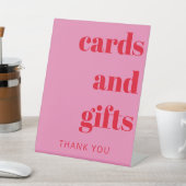 Kühne, hellrosa, moderne Hochzeitskarten Geschenke Sockelschild (In SItu)