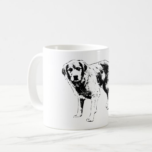 kühne Herbsthunde Kontur Tasse (Vorderseite Links)