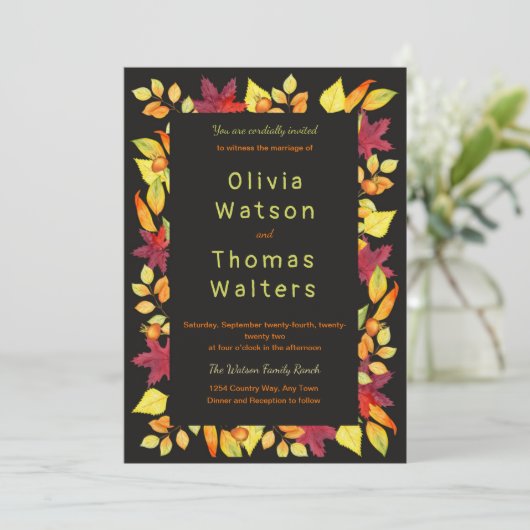 kühne Herbstleaves grenzten an die Einladung zur H (Stehend Vorderseite)