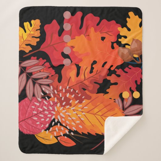 kühne Herbstleaves Medley Sherpa Blanket Sherpadecke (Vorderseite)