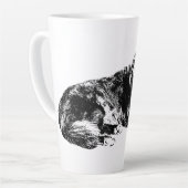 kühne Herbstschlangen auf der morgendlichen Tasse (Linke Ecke)