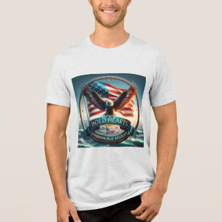 kühne Herzen, unaufhaltsamer auflösender Patriotis Tri-Blend Shirt