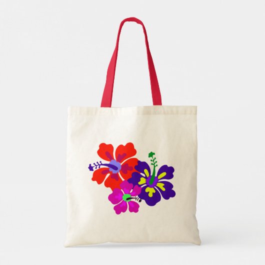 Kühne Hibiskus Blume Begrüßung Gäste Tote Tasche (Rückseite)