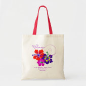 Kühne Hibiskus Blume Begrüßung Gäste Tote Tasche (Vorne)