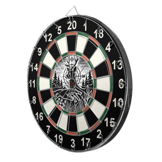 Kühne Hirschzielwaldkunst Dartscheibe (Vorderseite rechts)