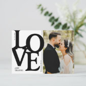 kühne Hochzeit von Foto Dankeskarte (Stehend Vorderseite)