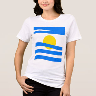 Kühne Horizonte: Der T - Shirt der Abstrakten Flag
