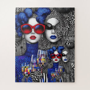 "Kühne Illusionen: Die Kunst von Glam und Geometri Puzzle