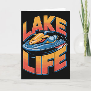 Kühne Jet-Skiing-See-Leben Wassersport Kunst Karte