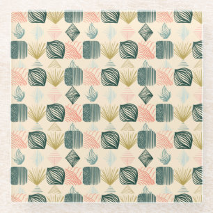 Kühne Karibik-Stammes-Mudcloth: Boho Buttercreme Glasuntersetzer