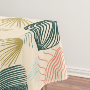 Kühne Karibik-Stammes-Mudcloth: Boho Buttercreme Tischdecke