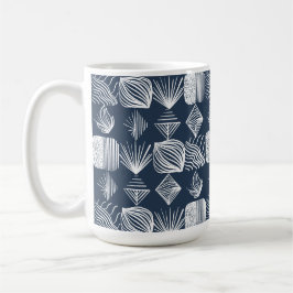 kühne Karibik-Stammtücher: Navy Blue & White, Kaffeetasse