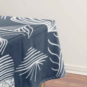 kühne Karibik-Stammtücher: Navy Blue & White, Tischdecke