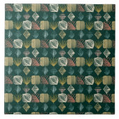 Kühne Karibikstämme Mudcloth: Boho Aquamarin Fliese (Vorderseite)