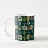 Kühne Karibikstämme Mudcloth: Boho Aquamarin Kaffeetasse (Links)