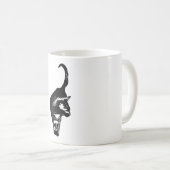 Kühne Katzensilhouette Kaffeetasse (VorderseiteRechts)
