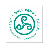 kühne keltische Triple Spiral-Rücksendeadresse Permastempel (Design)