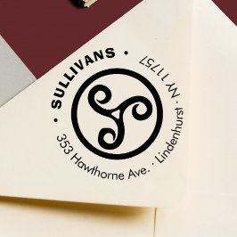 kühne keltische Triple Spiral-Rücksendeadresse Permastempel