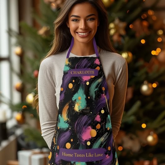 Kühne kosmische Abstrakte Schürze mit Individuelle