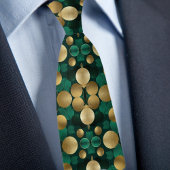 kühne Kreise der Smaragdgrünen und goldenen Neckti Krawatte