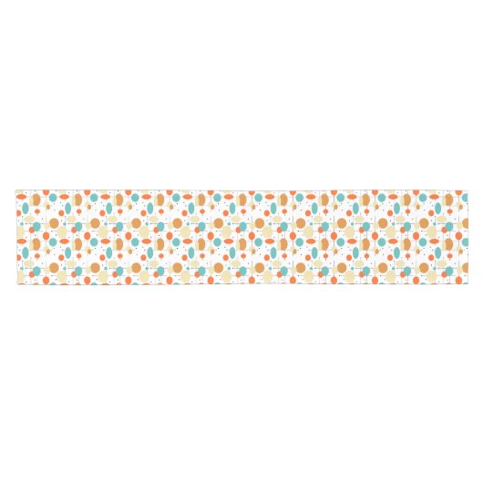 kühne Kreise und Linien Mitte des Jahrhunderts Mod Kurzer Tischläufer (Horizontal)