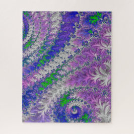 kühne, lebendige, farbenfrohe Funky Trippy Fraktal Puzzle