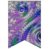 kühne, lebendige, farbenfrohe Funky Trippy Fraktal Wimpelkette (Dritte Fahne)